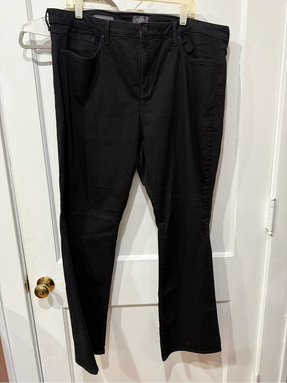 NYDJ Barbara Bootcut Black Jeans LiftxTuck Technology EUC Size 20W